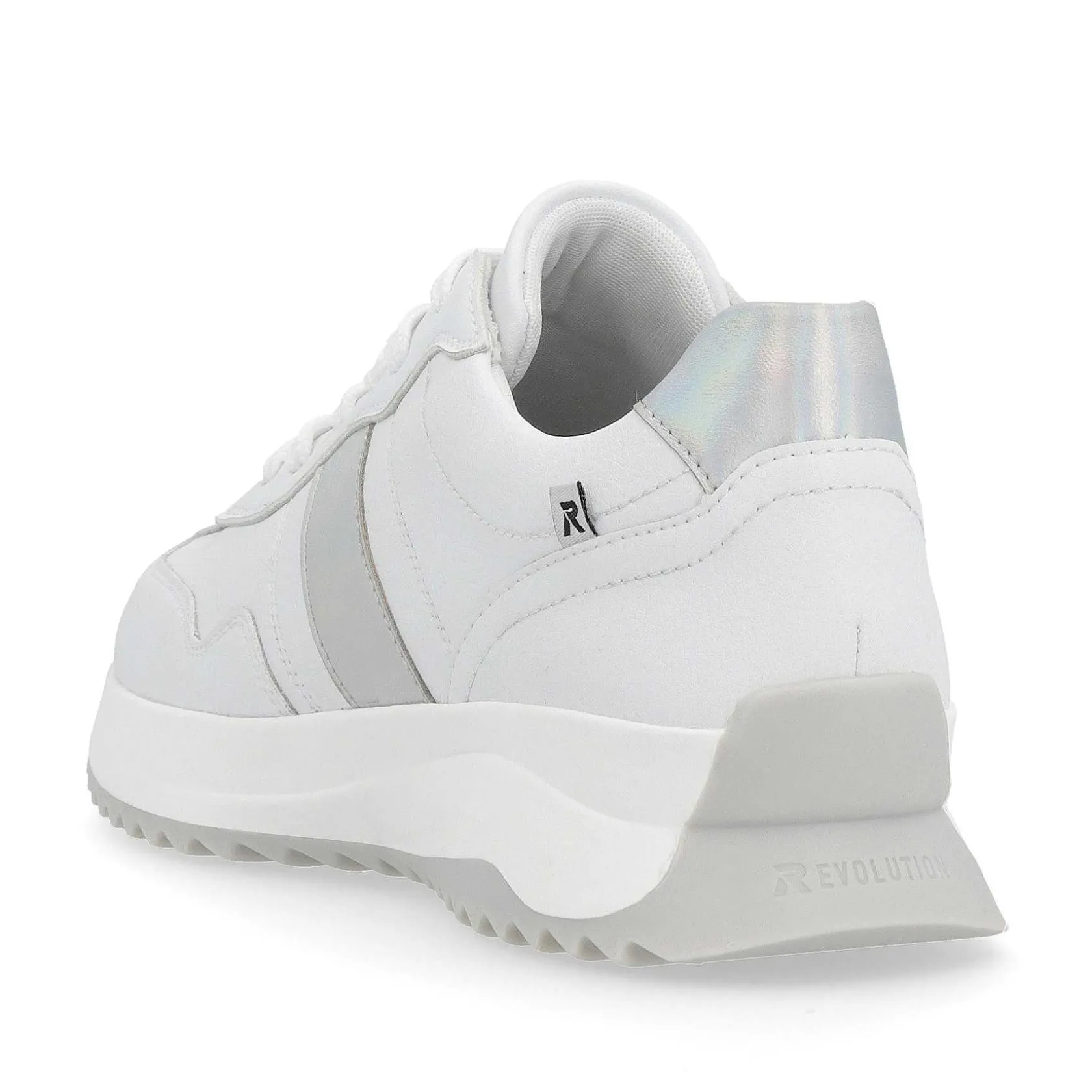 Rieker Sneakers-Women'S Sneaker Low Pearl-White Silver-Metallic