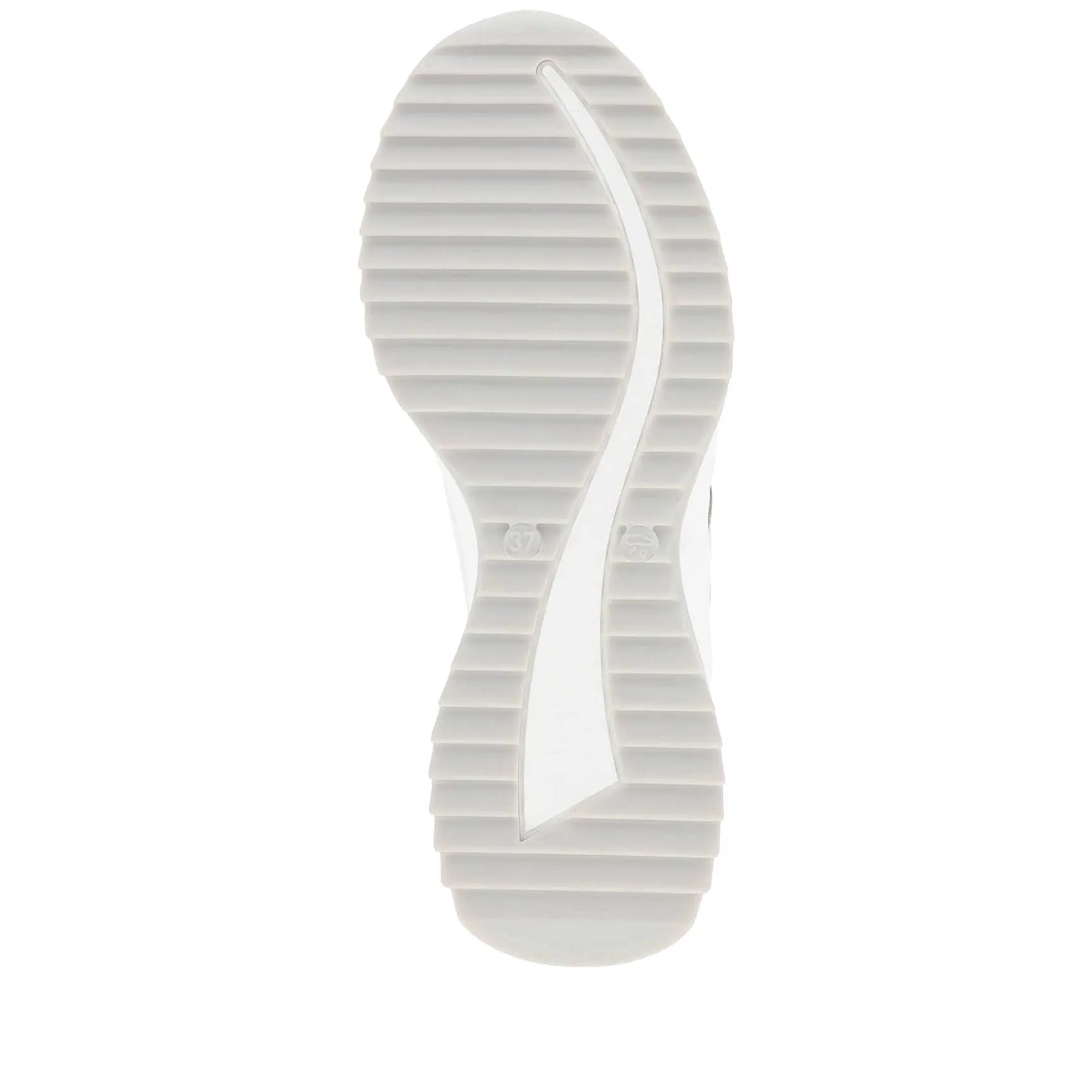 Rieker Sneakers-Women'S Sneaker Low Pearl-White Silver-Metallic