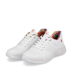 Rieker Sneakers-Women'S Sneaker Low Swan-White Rainbow