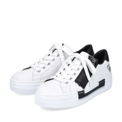 Rieker Sneakers-Women'S Sneaker Low Lily White-Night Black