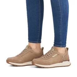 Rieker Sneakers-Women'S Sneaker Low Mocha Cream-Beige