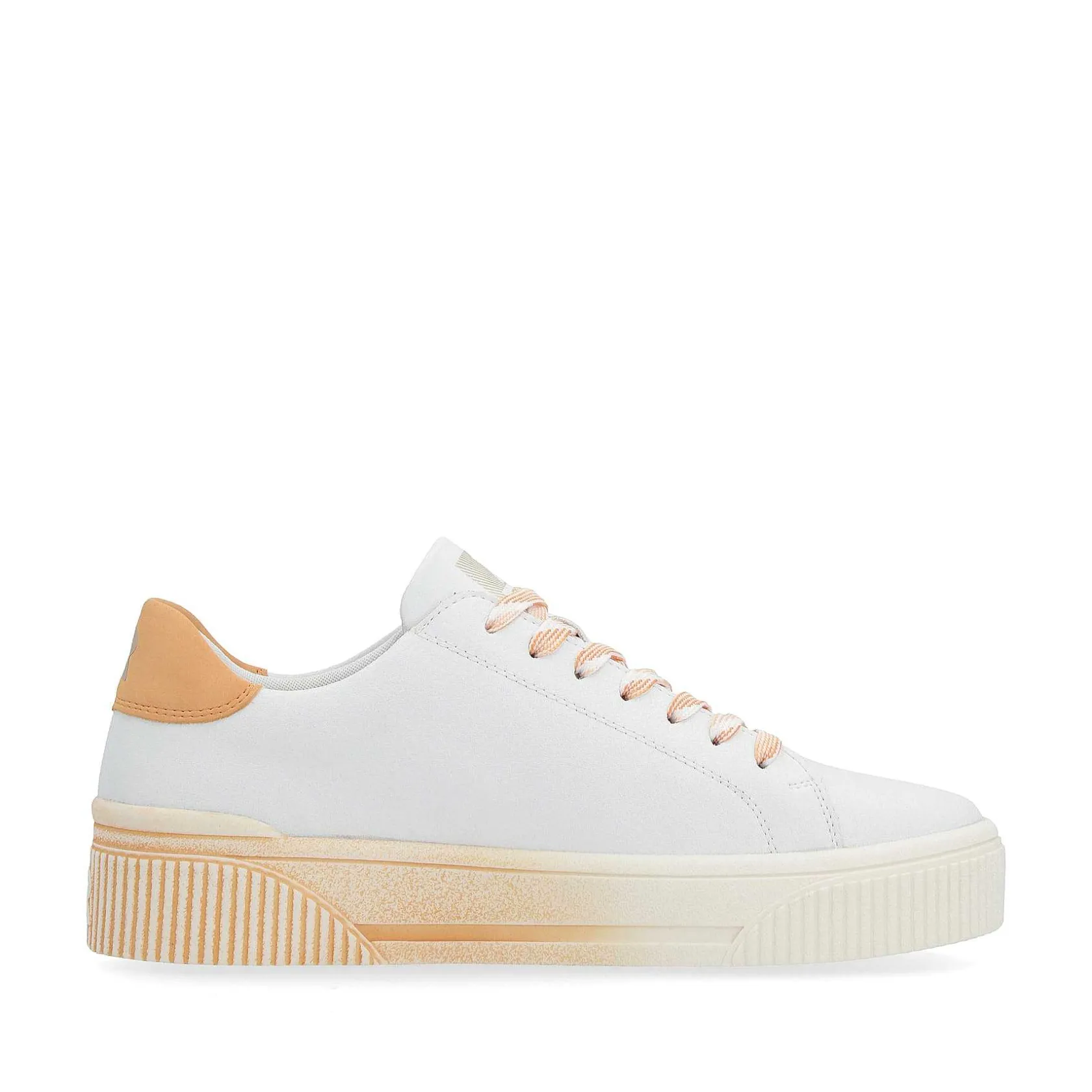 Rieker Colorful Styles-Women'S Sneaker Low Crystal-White Apricot