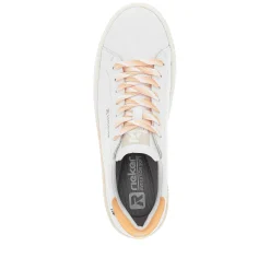 Rieker Colorful Styles-Women'S Sneaker Low Crystal-White Apricot