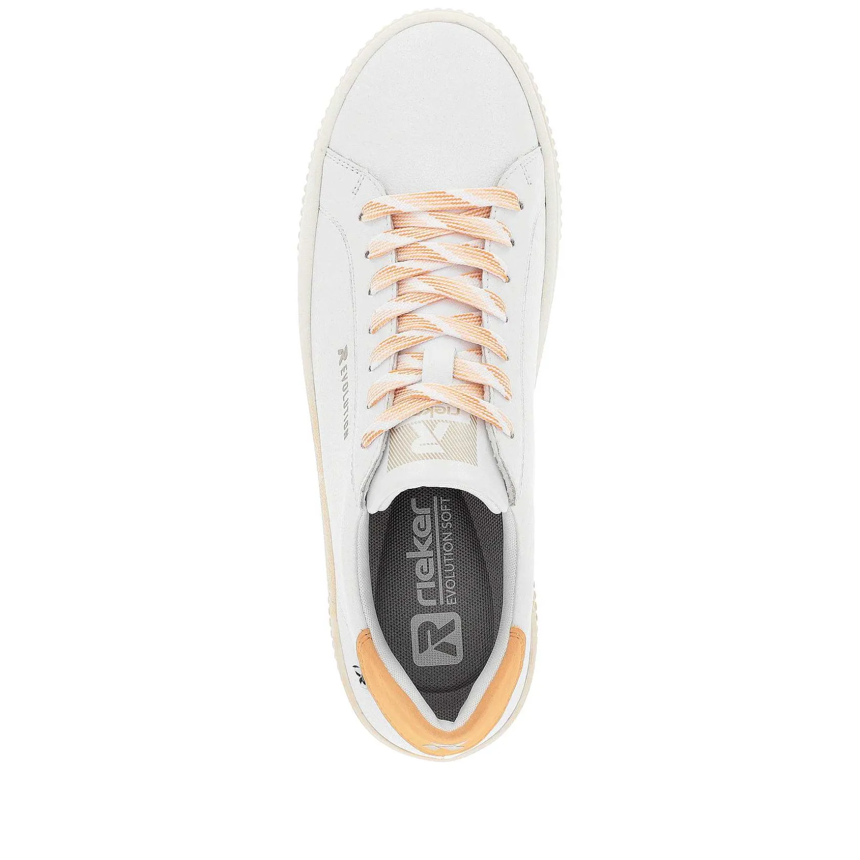 Rieker Colorful Styles-Women'S Sneaker Low Crystal-White Apricot