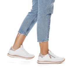 Rieker Sneakers-Women'S Sneaker Low Swan-White Rose