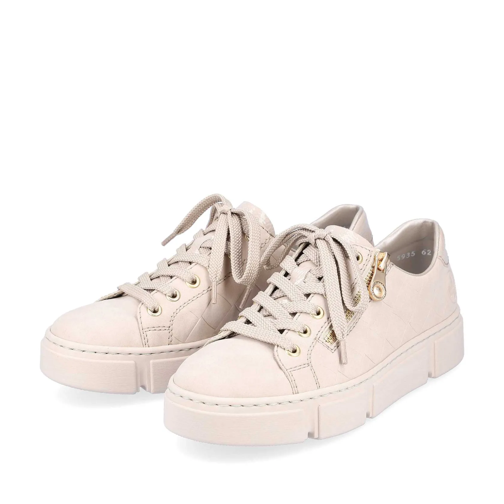 Rieker Sneakers-Women'S Sneaker Low Cream Beige