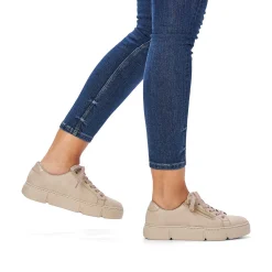 Rieker Sneakers-Women'S Sneaker Low Cream Beige