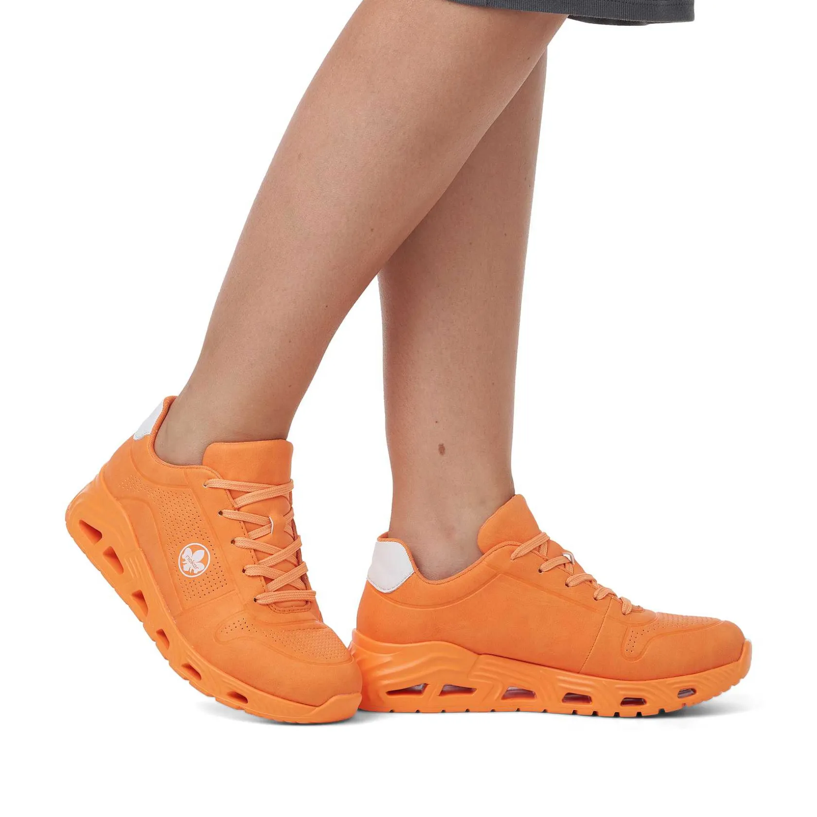 Rieker Colorful Styles-Women'S Sneaker Low Glowing Orange