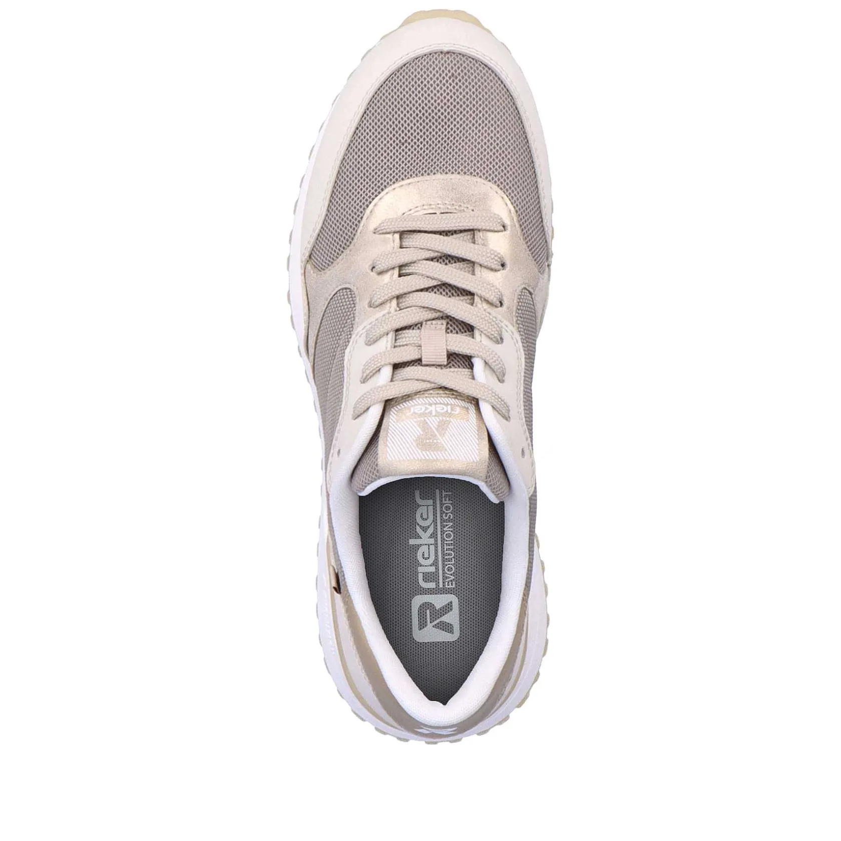 Rieker Sneakers-Women'S Sneaker Low Clay-Beige Rock-Grey