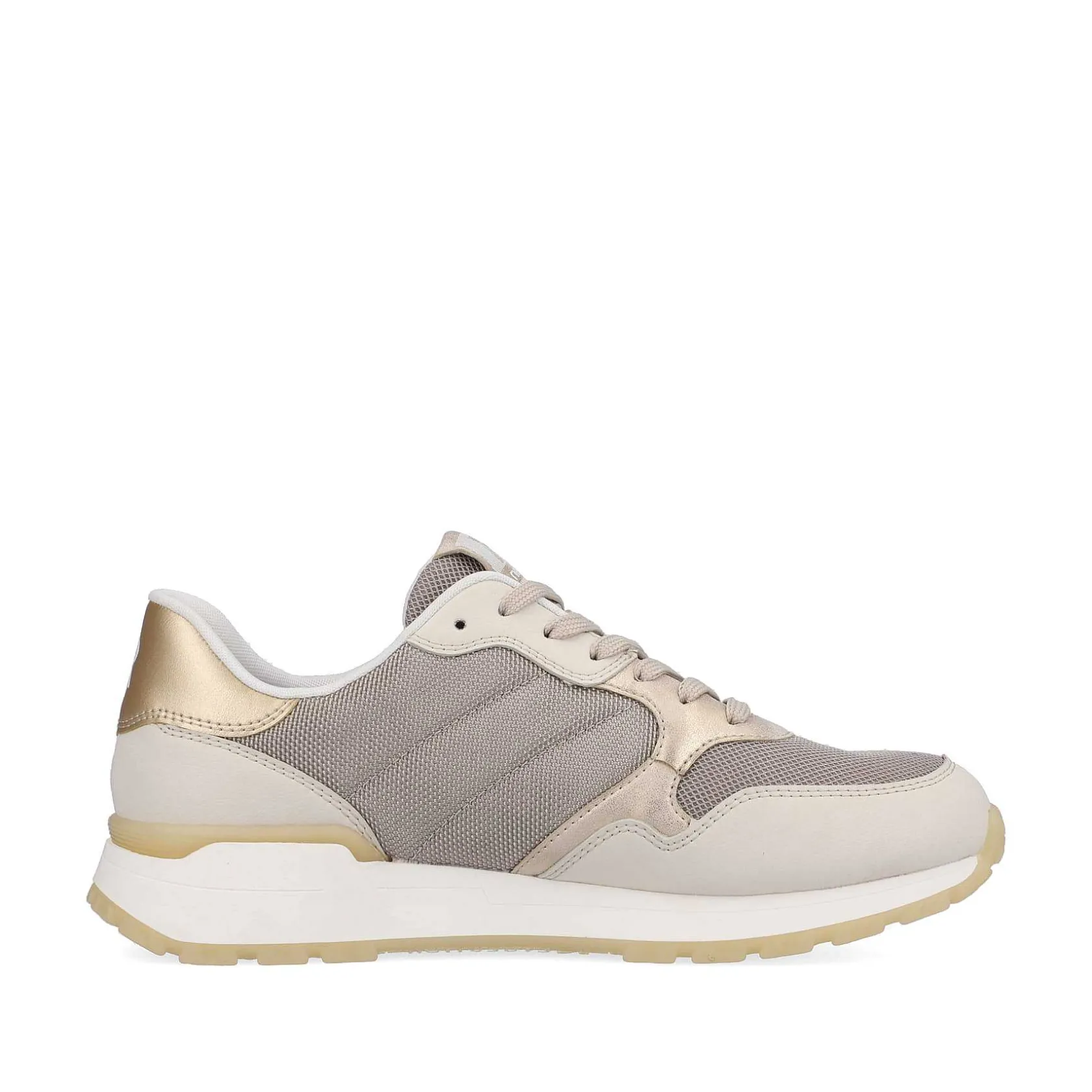 Rieker Sneakers-Women'S Sneaker Low Clay-Beige Rock-Grey