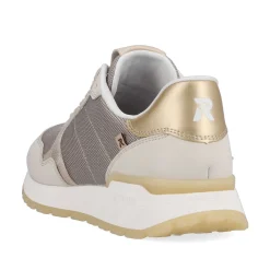 Rieker Sneakers-Women'S Sneaker Low Clay-Beige Rock-Grey