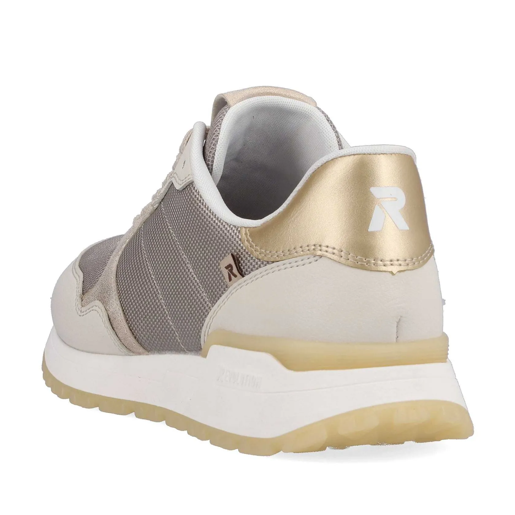 Rieker Sneakers-Women'S Sneaker Low Clay-Beige Rock-Grey