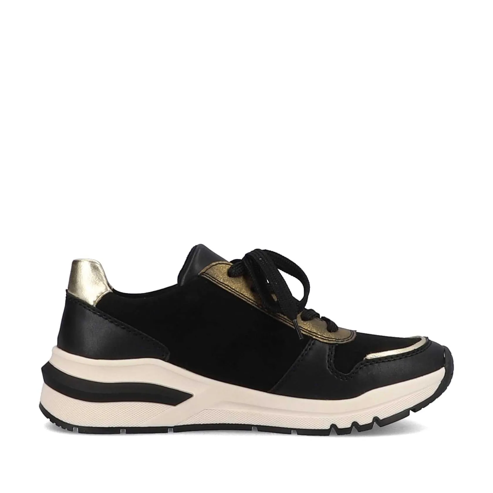 Rieker Sneakers-Women'S Sneaker Low Urban Black-Cream White