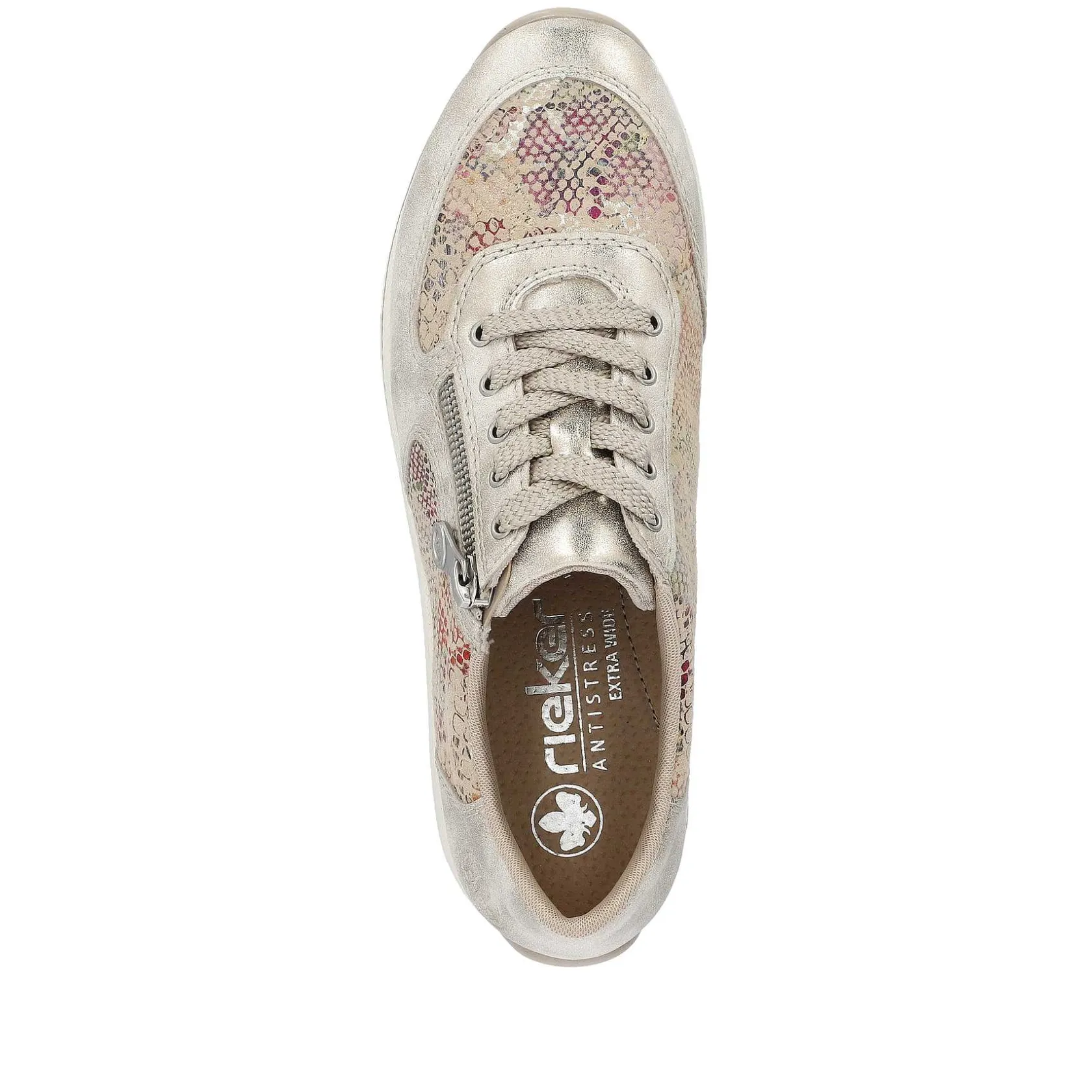 Rieker Sneakers-Women'S Sneaker Low Beige Multi-Metallic