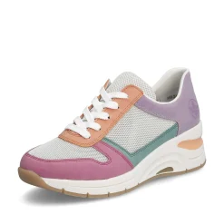 Rieker Colorful Styles-Women'S Sneaker Low Beige-Multicolored