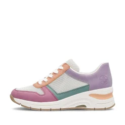 Rieker Colorful Styles-Women'S Sneaker Low Beige-Multicolored
