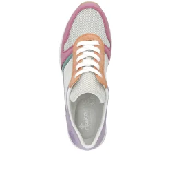 Rieker Colorful Styles-Women'S Sneaker Low Beige-Multicolored