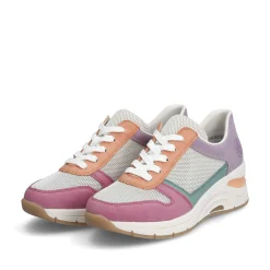 Rieker Colorful Styles-Women'S Sneaker Low Beige-Multicolored