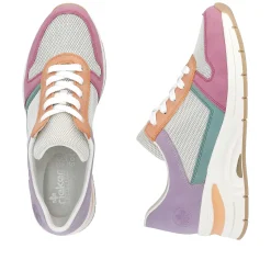 Rieker Colorful Styles-Women'S Sneaker Low Beige-Multicolored