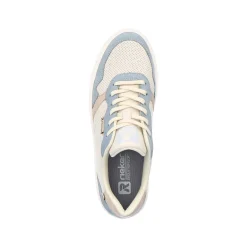 Rieker Colorful Styles-Women'S Sneaker Low Vanilla-White Light-Blue