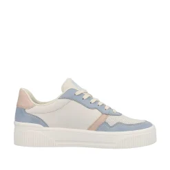 Rieker Colorful Styles-Women'S Sneaker Low Vanilla-White Light-Blue