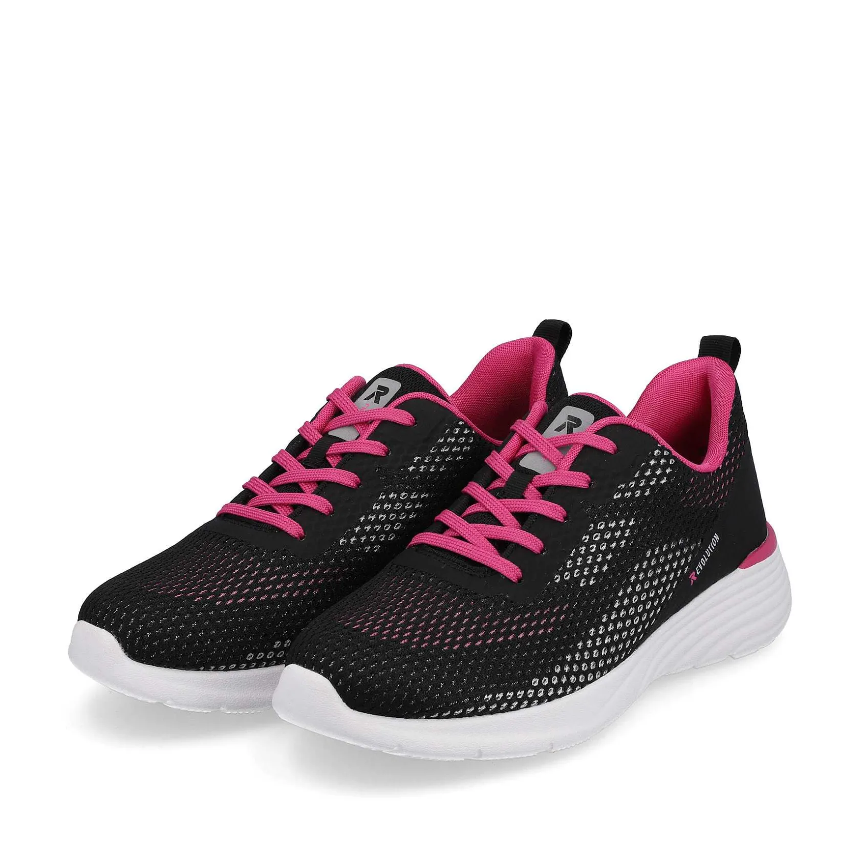 Rieker Sneakers-Women'S Sneaker Low Urban Black Flamingo Pink