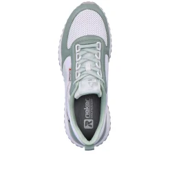 Rieker Colorful Styles-Women'S Sneaker Low Mint-Green Swan-White