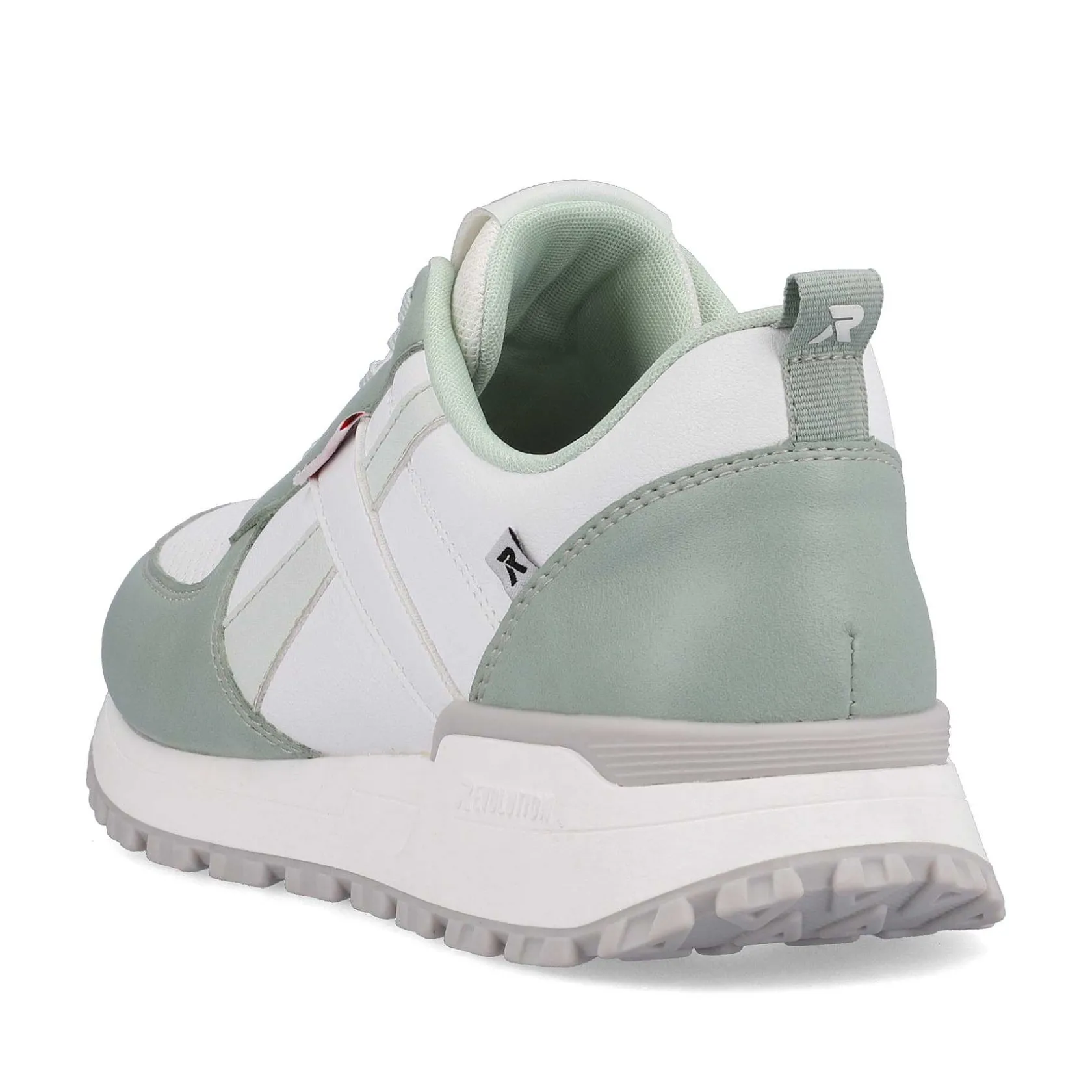 Rieker Colorful Styles-Women'S Sneaker Low Mint-Green Swan-White
