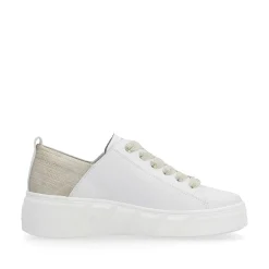 Rieker Sneakers-Women'S Sneaker Low Diamond-White Champagne