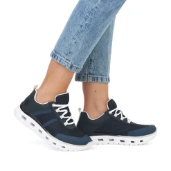 Rieker Vegan-Women'S Sneaker Low Steel Blue
