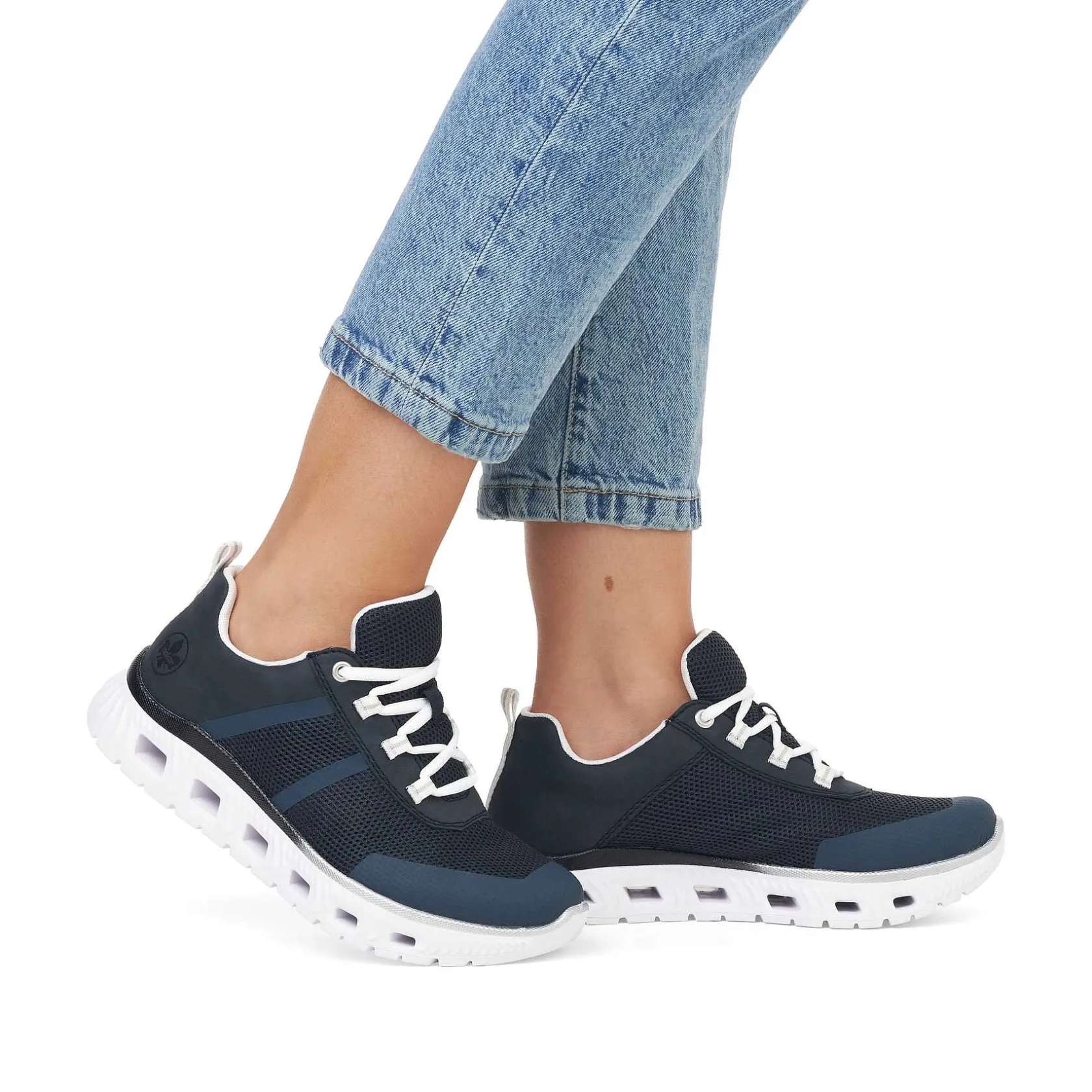 Rieker Vegan-Women'S Sneaker Low Steel Blue