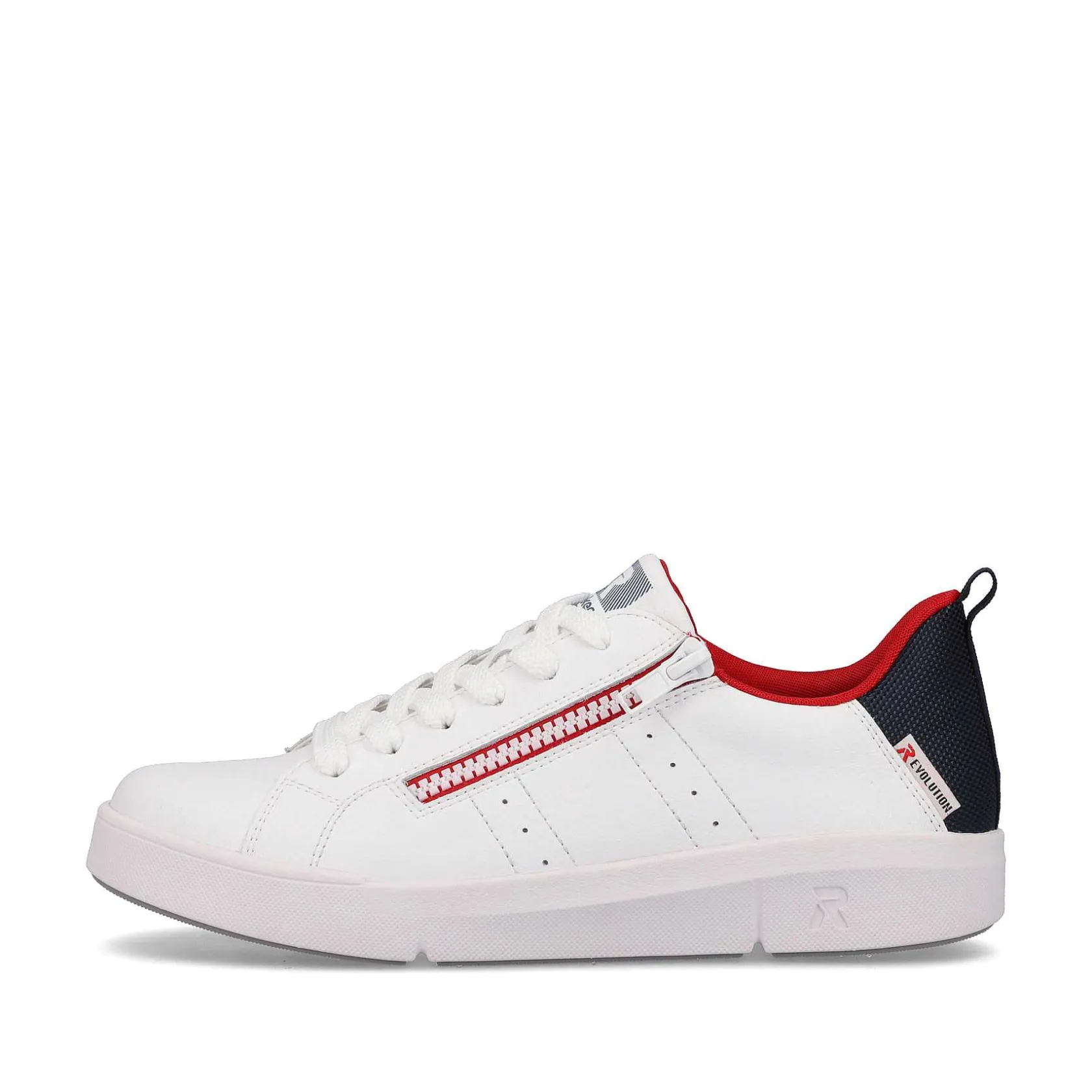 Rieker Sneakers-Women'S Sneaker Low Snow-White True-Red