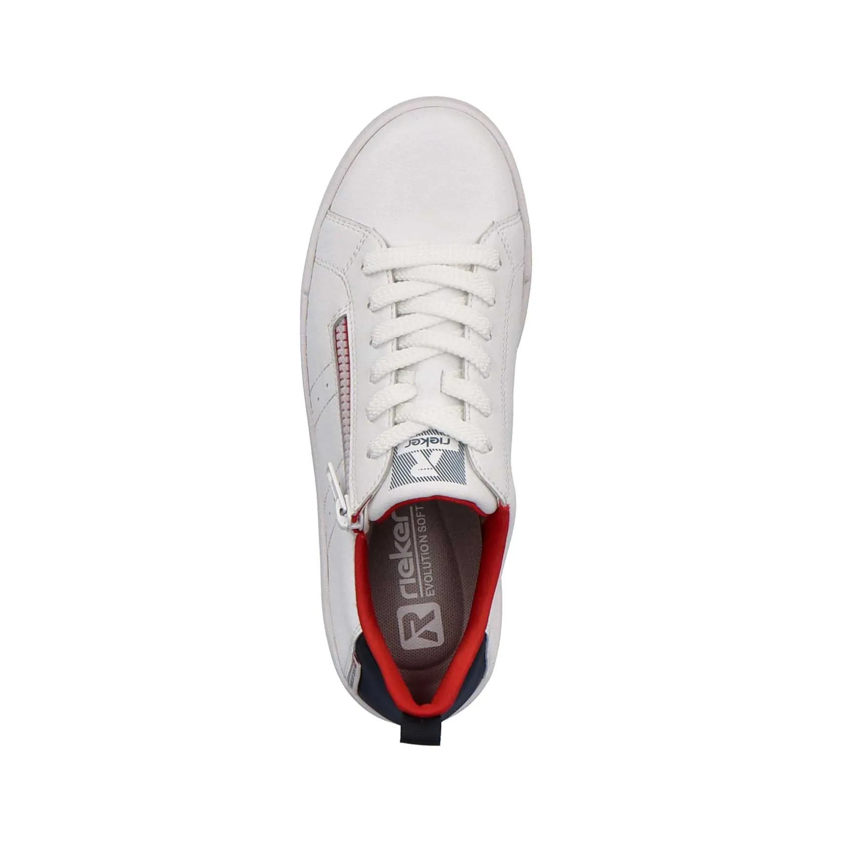 Rieker Sneakers-Women'S Sneaker Low Snow-White True-Red