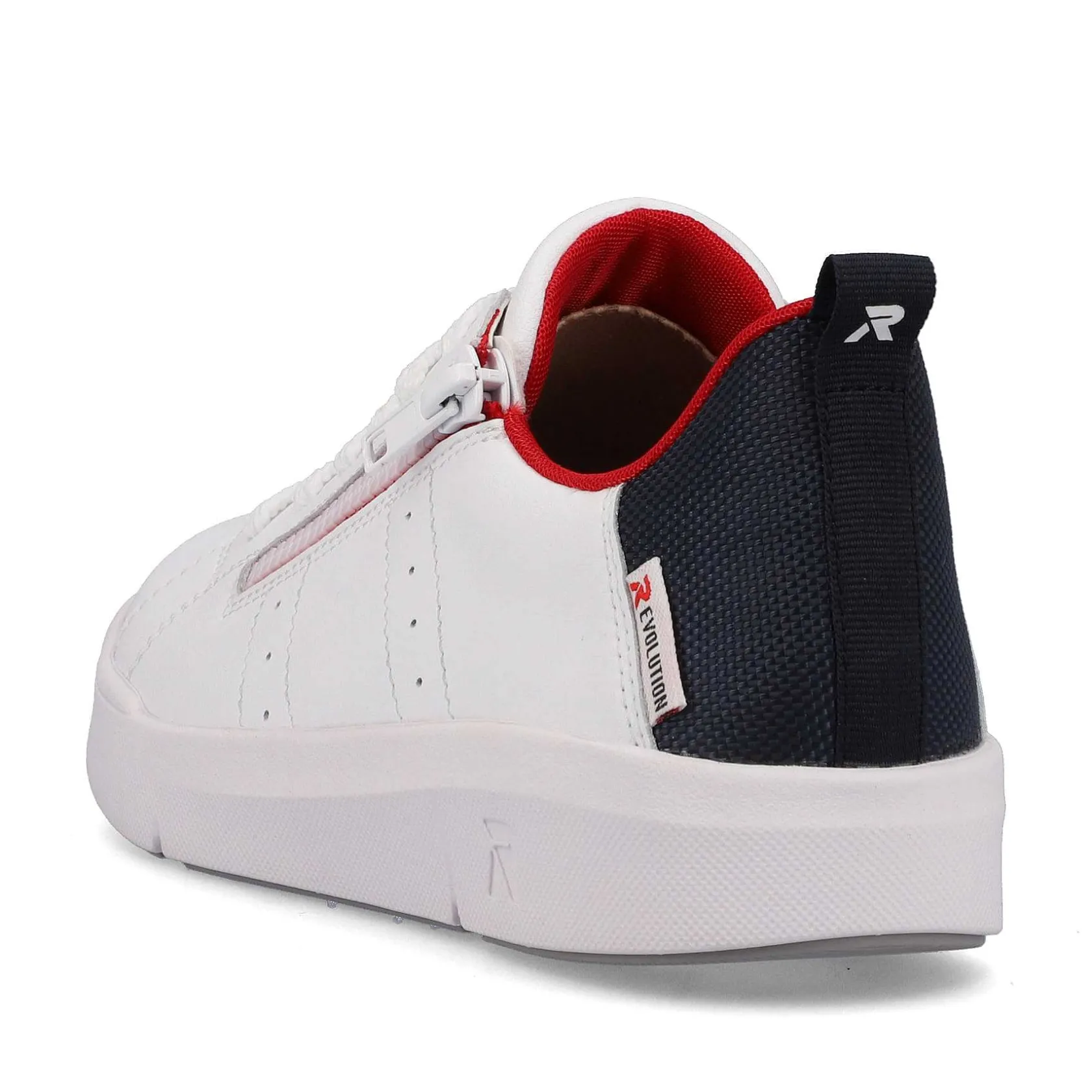 Rieker Sneakers-Women'S Sneaker Low Snow-White True-Red