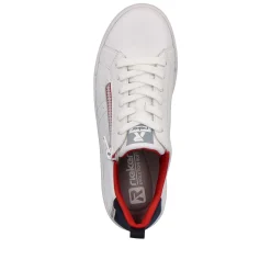 Rieker Sneakers-Women'S Sneaker Low Snow-White True-Red