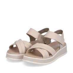 Rieker Sandals & Sandals-Women'S Strappy Sandals Cream Beige
