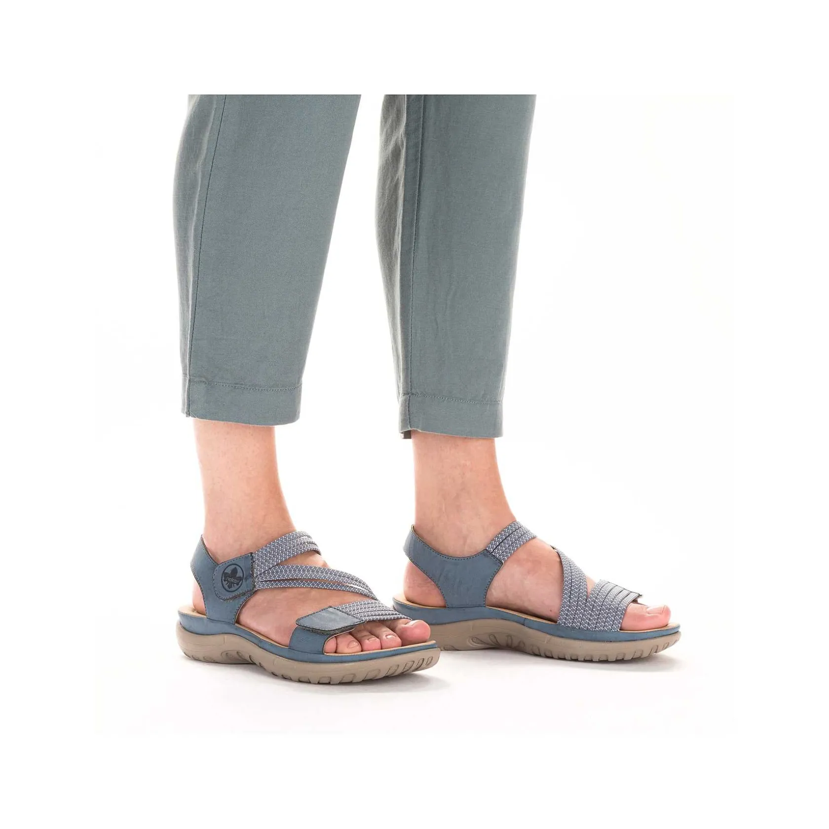 Rieker Vegan-Women'S Strappy Sandals Sky Blue