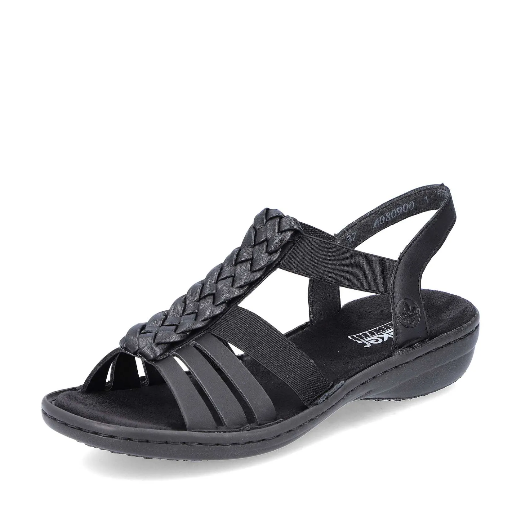 Rieker Sandals & Sandals-Women'S Strappy Sandals Asphalt Black