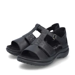 Rieker Sandals & Sandals-Women'S Strappy Sandals Glossy Black