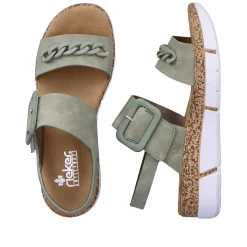 Rieker Summer Shoes-Women'S Strappy Sandals Mint Green