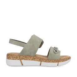 Rieker Summer Shoes-Women'S Strappy Sandals Mint Green