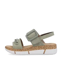 Rieker Summer Shoes-Women'S Strappy Sandals Mint Green