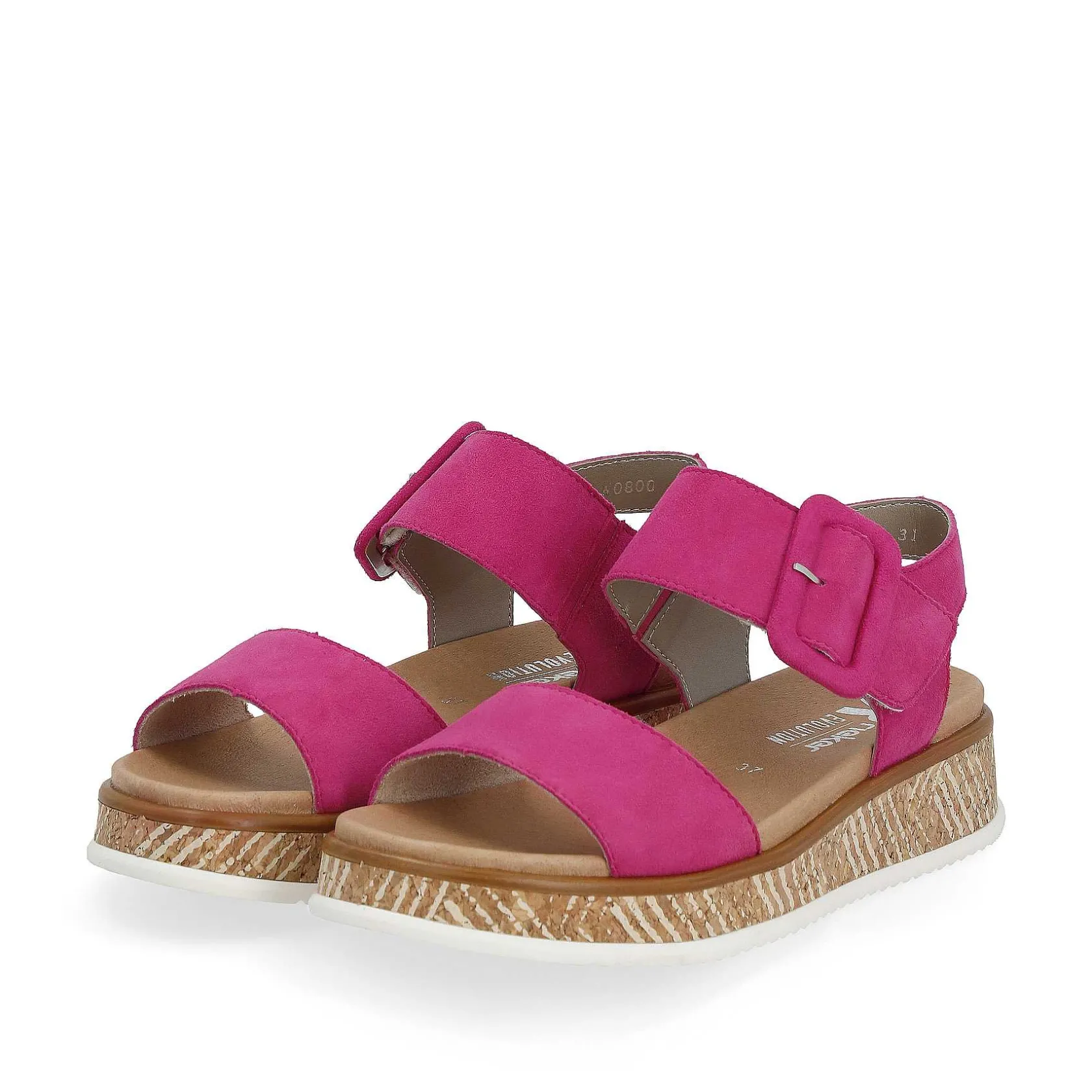 Rieker Colorful Styles-Women'S Strappy Sandals Magenta