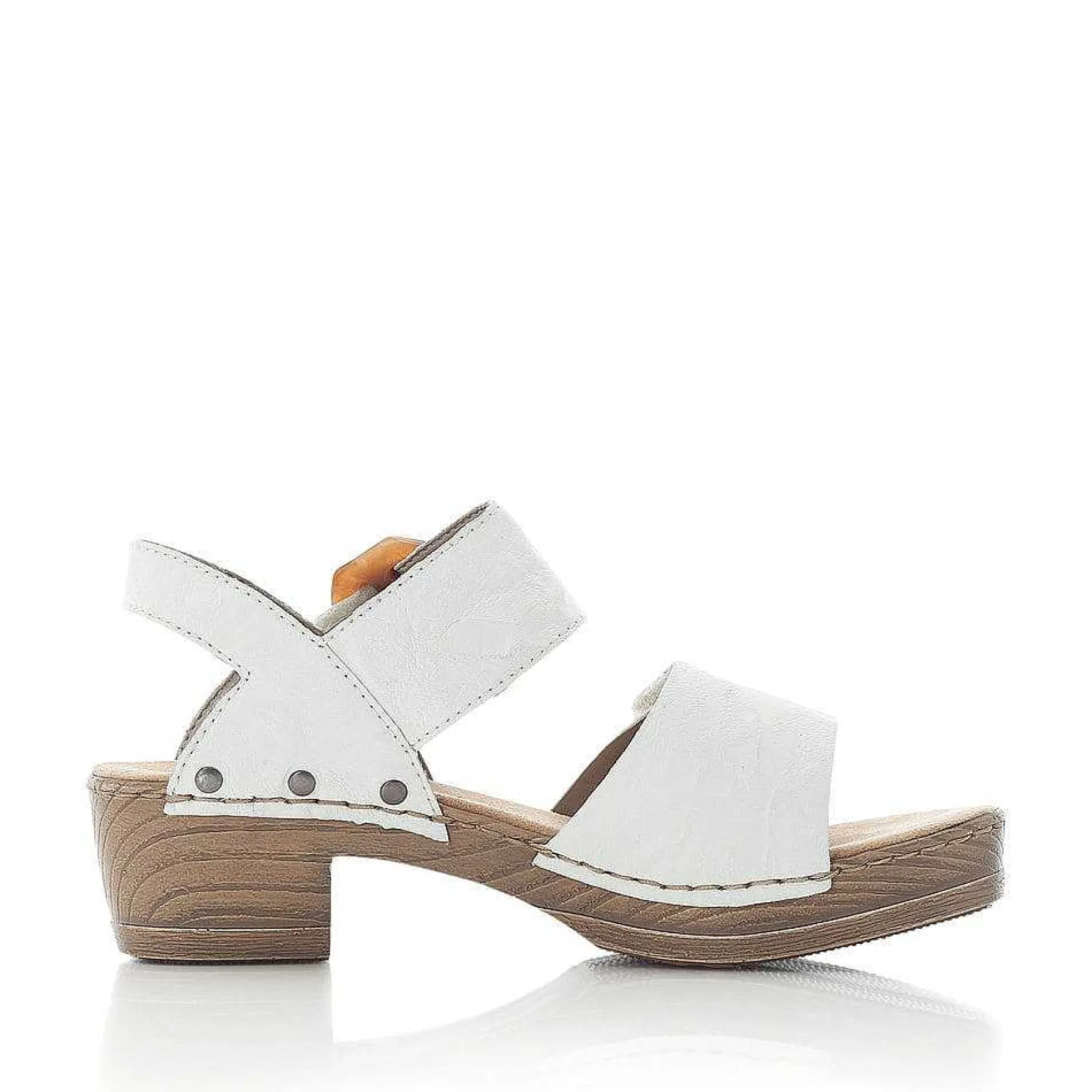 Rieker Heeled Shoes-Women'S Strappy Sandals Pearl White