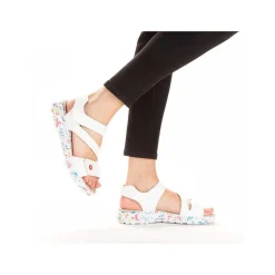 Rieker Colorful Styles-Women'S Strappy Sandals Lily White