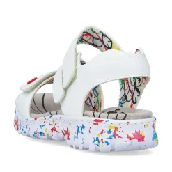Rieker Colorful Styles-Women'S Strappy Sandals Lily White