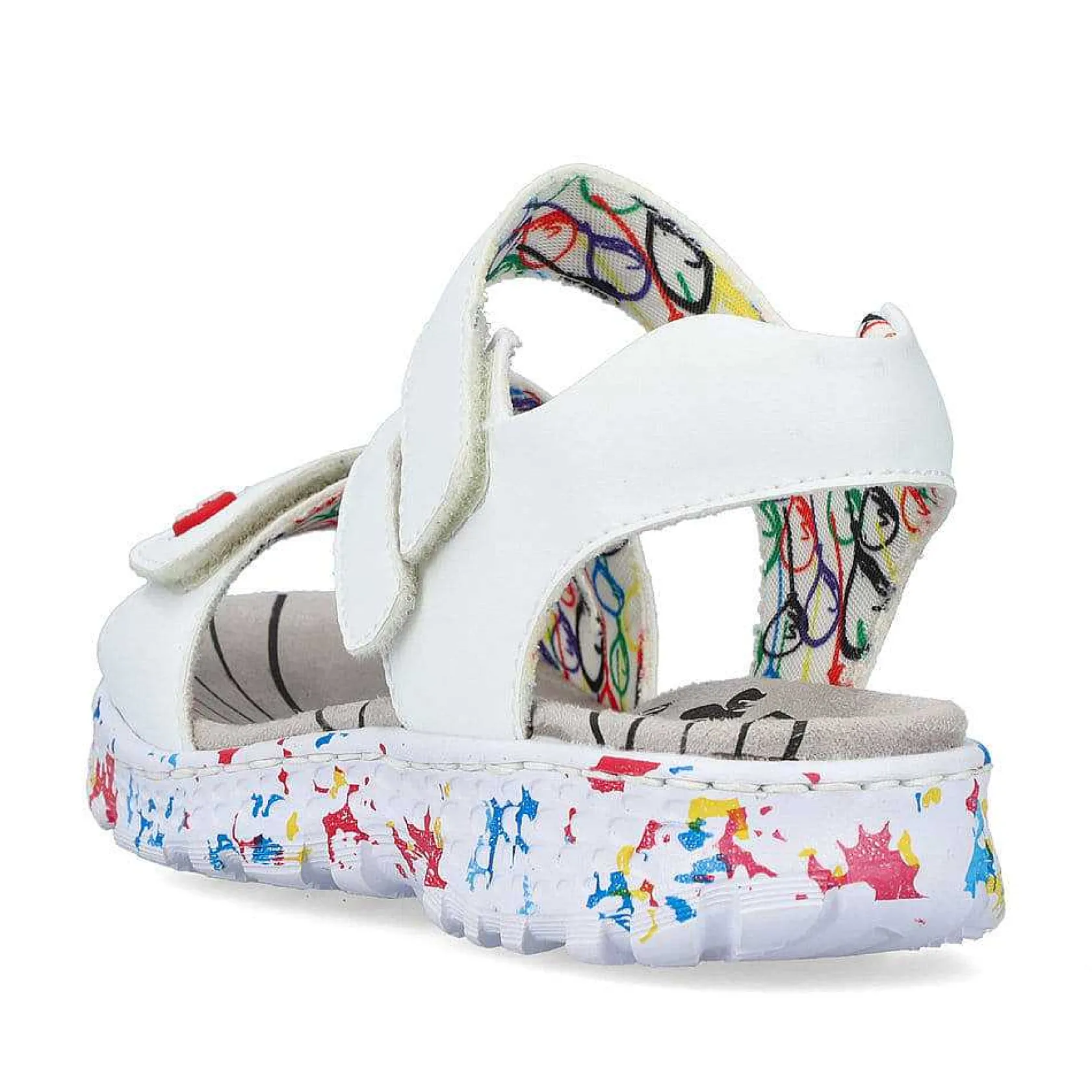 Rieker Colorful Styles-Women'S Strappy Sandals Lily White
