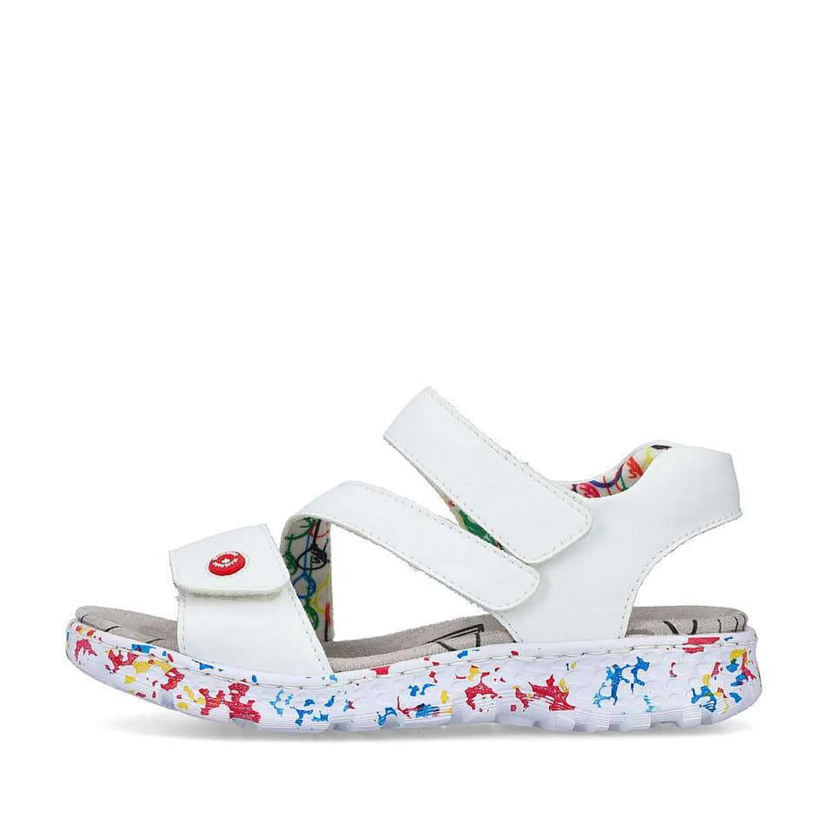 Rieker Colorful Styles-Women'S Strappy Sandals Lily White