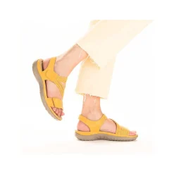 Rieker Vegan-Women'S Strappy Sandals Lemon Yellow