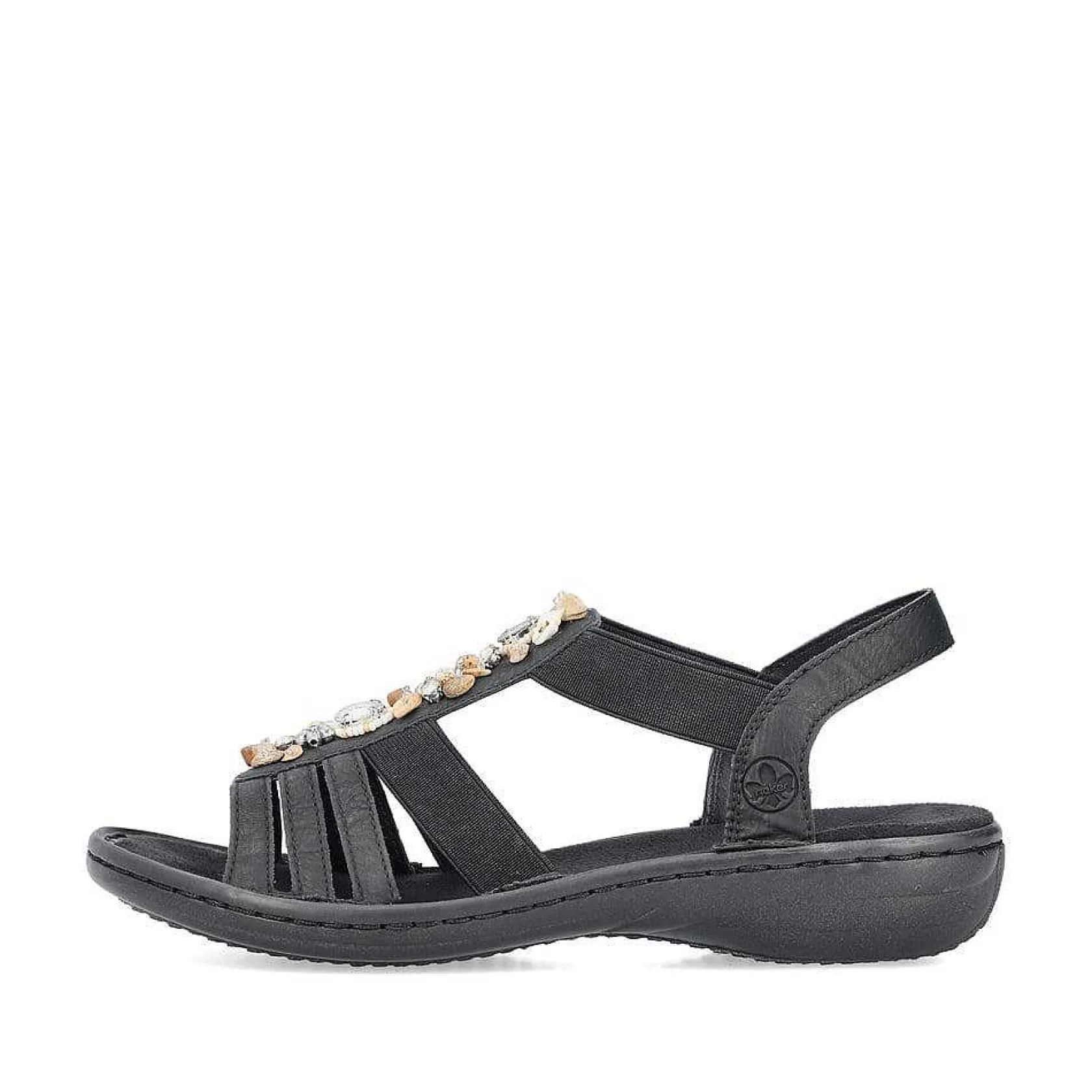 Rieker Sandals & Sandals-Women'S Strappy Sandals Asphalt Black